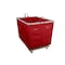 Steele Canvas Basket 18 BU Permanent Truck Red Vinyl w/Grey Vinyl - 5in Casters 9218VREDVGRYW5 - alternate 1